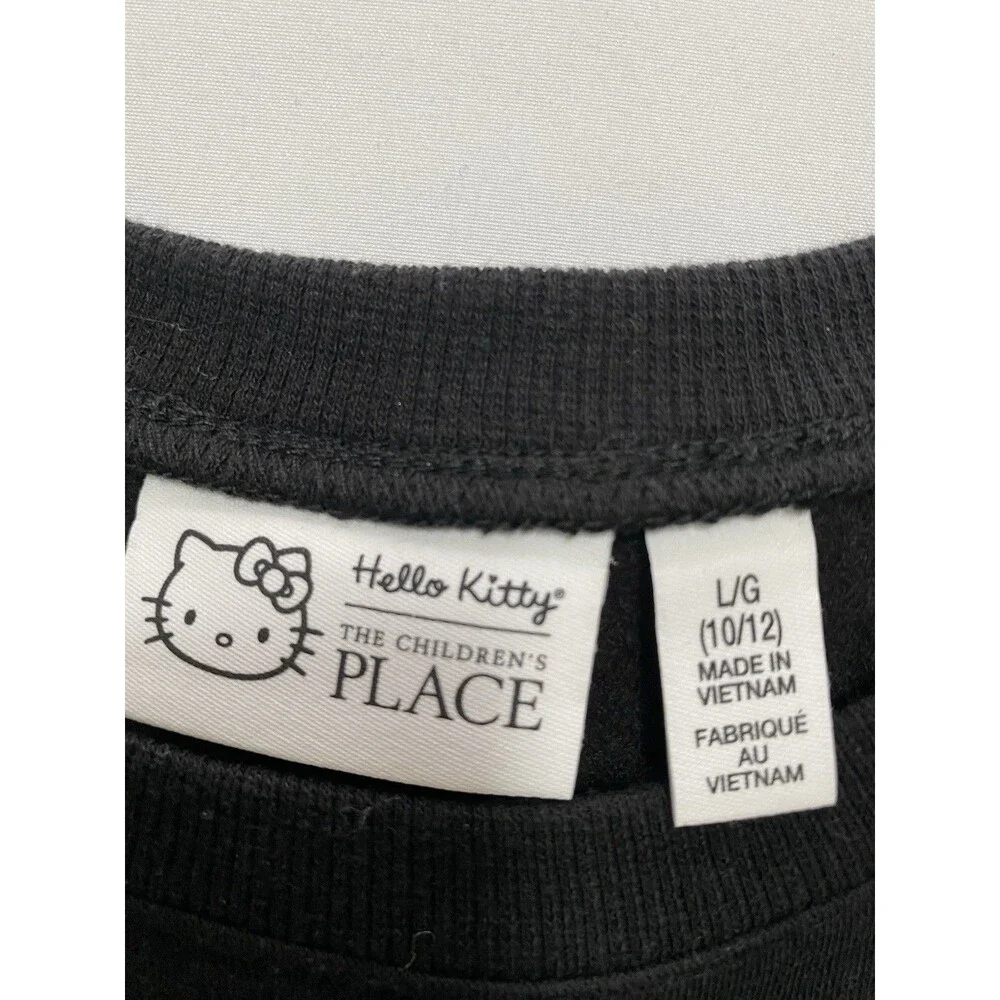 Hello Kitty The Children's Place Girls Sequin Fleece Dress - Size L (10/12) - Picture 4 of 9